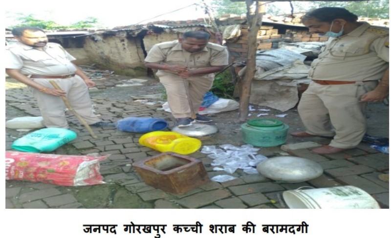 अवैध शराब के विरुद्ध कार्यवाही लगातार जारी, जब्त की गयी 40,400 ली0 अवैध शराब