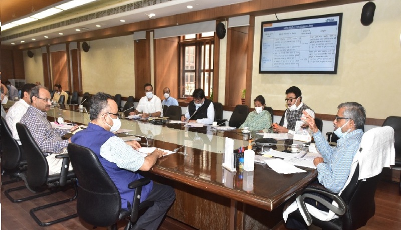 मुख्य सचिव की अध्यक्षता में गठित प्राधिकार प्राप्त समिति की तीसरी बैठक आयोजित