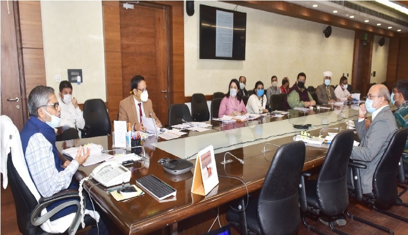 मुख्य सचिव ने प्रधानमंत्री आवास योजना (शहरी) के अन्तर्गत SLSMC की बैठक की