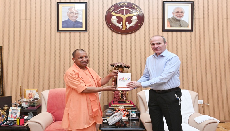 मुख्यमंत्री से विश्व बैंक के लीड कृषि विशेषज्ञ एण्ड्रयू गुडलैण्ड ने शिष्टाचार भेंट की