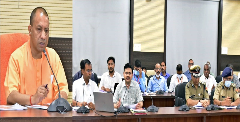 मुख्यमंत्री योगी ने जनपद वाराणसी में विकास कार्याें एवं कानून व्यवस्था की समीक्षा की